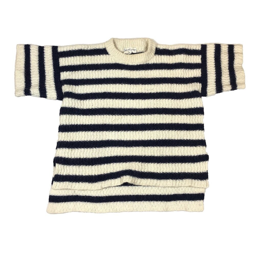 Apiece Apart MAHO Short Sleeve Striped Alpaca Woold Pullover Sweater Top XS/S